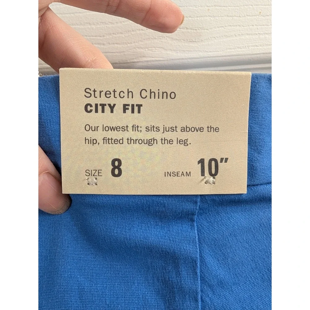 J.Crew Stretch Chino‎ Bermuda Shorts Blue City Fit NWT - Size 8